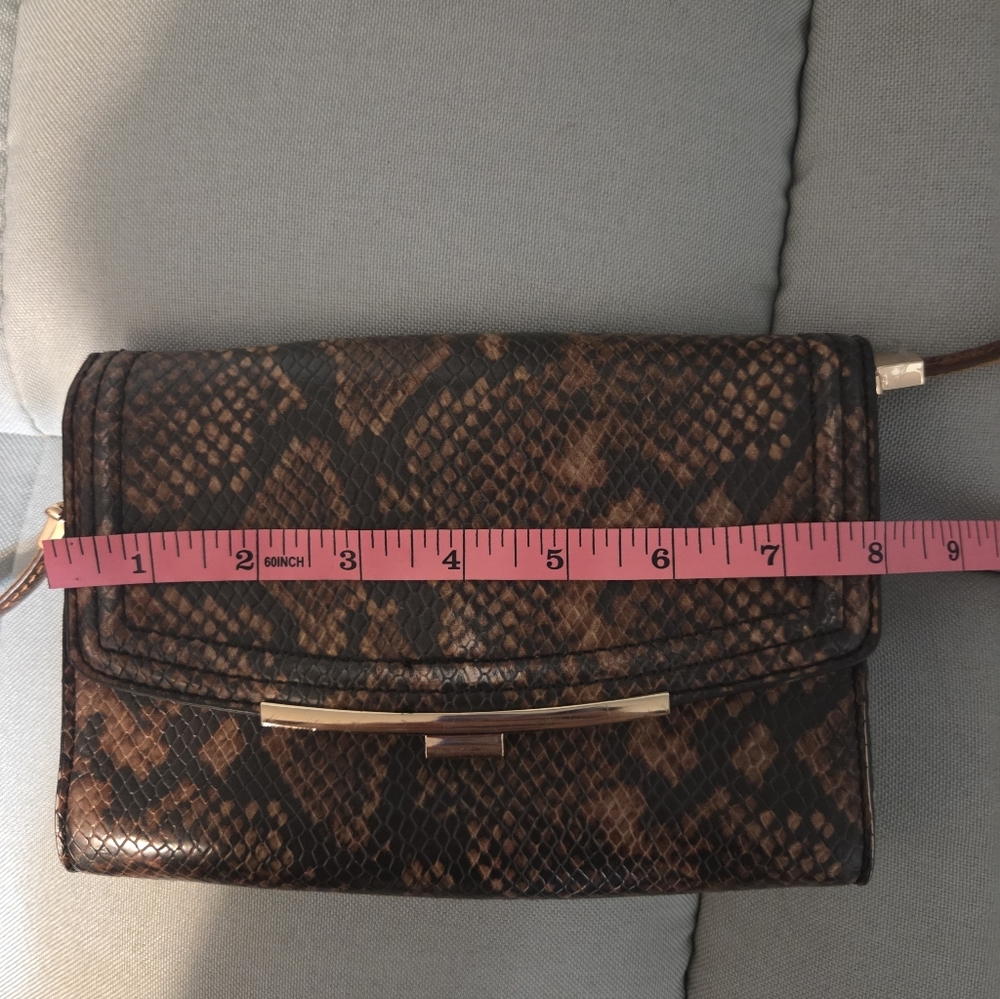 Aldo Brown Snakeskin Crossbody | Clutch Bag - Picture 7 of 8
